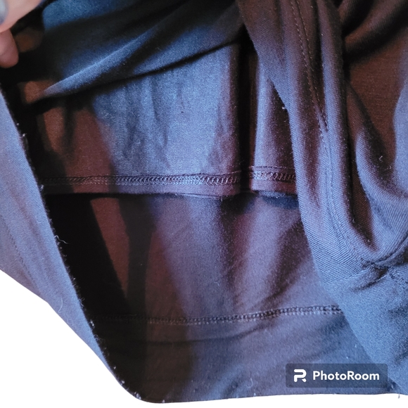 Banana Republic Ruched Sides Lined midi skirt Black Medium - Picture 4 of 6